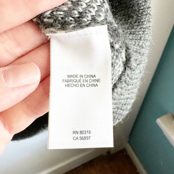 Lucky Brand Gray Camo Wool Blend Crewneck Sweater NWT Cozy Comfy Size 1X New - Picture 11 of 11